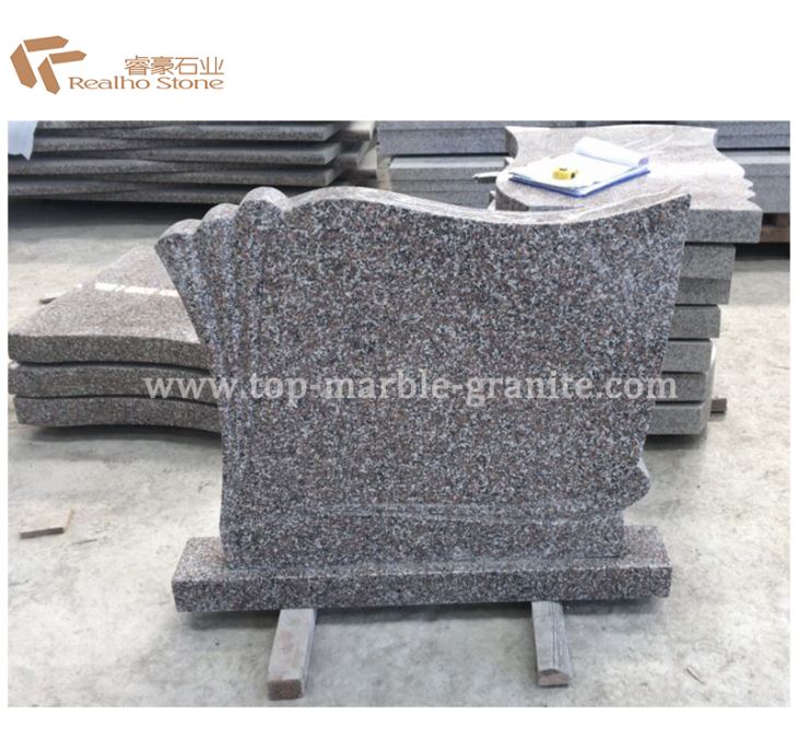 Poland Style Pink Polished Granite Monument
