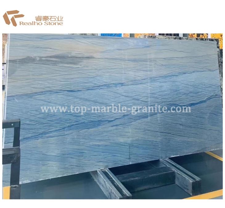 Polished Macauba Blue Quartzite Slab