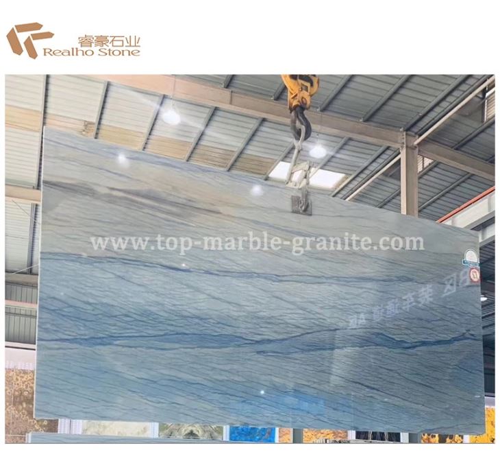 Polished Macauba Blue Quartzite Slab