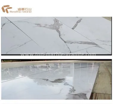 Diseño de azulejos de cerámica blanca Carrara para decoración