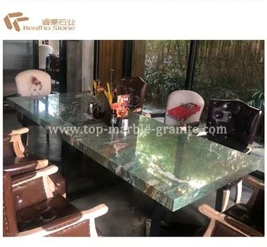 Encimeras de mármol verde para mesa de comedor