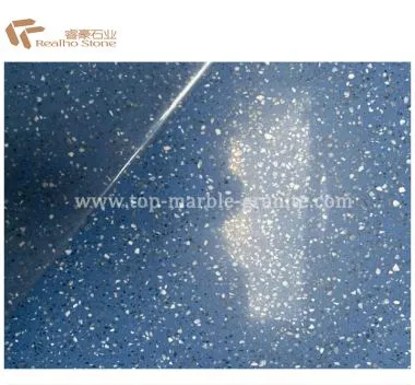 Azulejos de losas de terrazo azul claro Color para encimera de pared