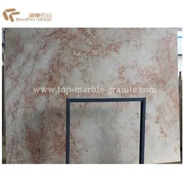 Losa de mármol de tejas de la pared del piso del rosa de Rose para la decoración del hotel
