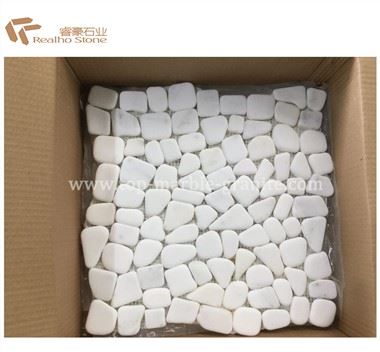 Azulejos de mosaico blanco carrara chino pulido