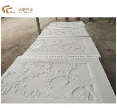Alivio de mármol blanco que talla para la decoración de la pared
