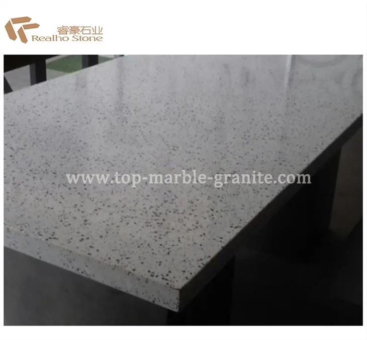 white terrazzo  dining table
