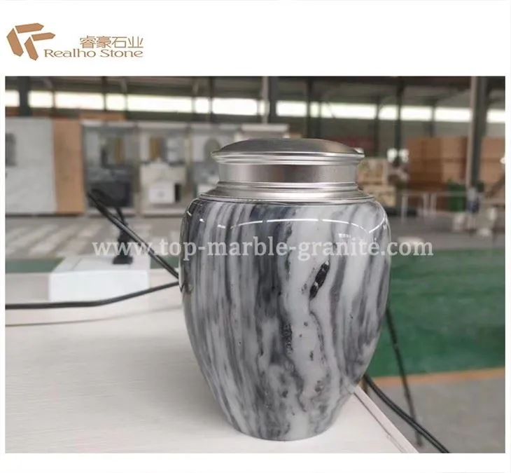 grey marble pot