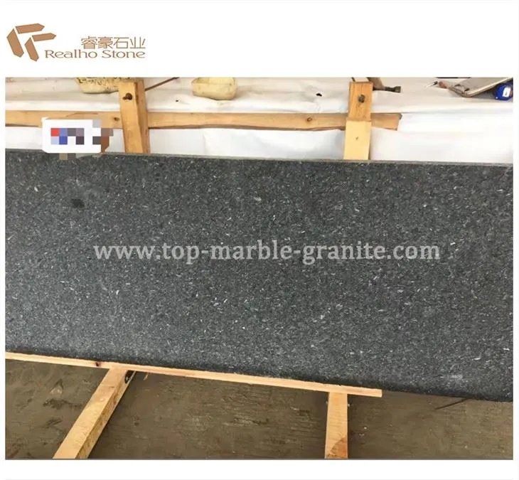 water jet black granite
