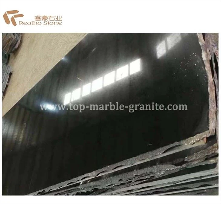 Black granite slab
