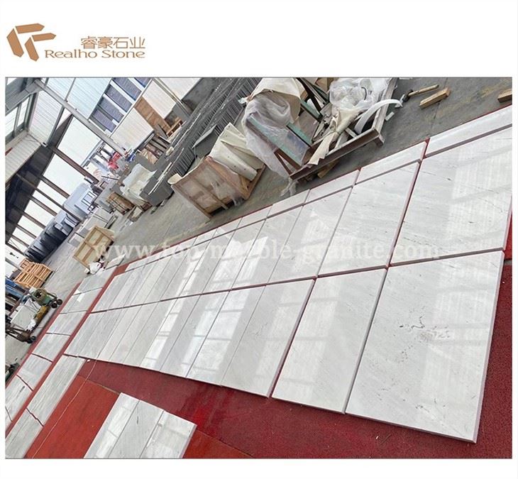 white marble tiles