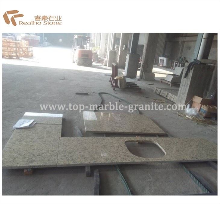 golden granite countertop