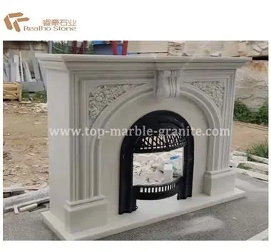 Chimenea de mármol de estilo victoriano con repisa de chimenea
