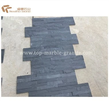 Pizarra natural del negro de la decoración del revestimiento de la pared para la piedra de la cultura