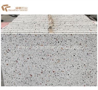 Losas de terrazo blanco para proyecto de pisos de pared