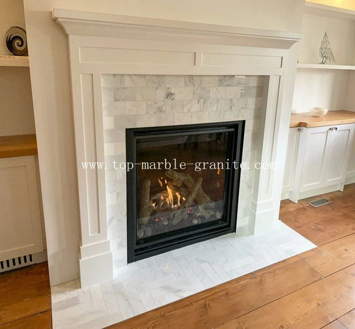White Marble Fireplace Surround