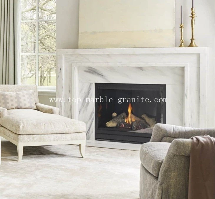 White Marble Fireplace