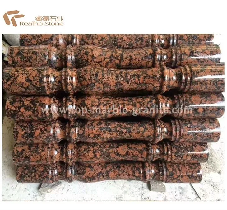 red granite banister