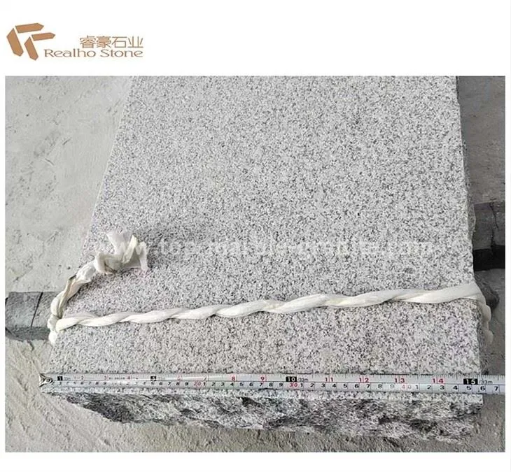 Granite paver with split edge
