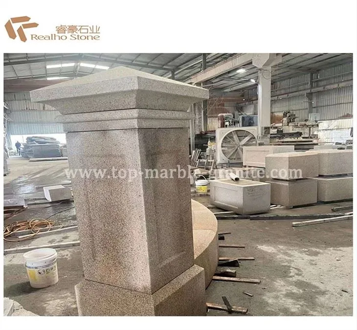 Stone pier cap for outdoor